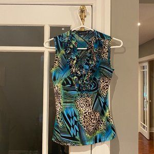 Laura Petites V-Neck Blouse